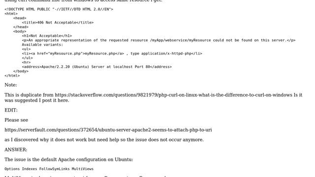 PHP, Apache and curl: Differences between Windows and Linux? смотреть онлайн