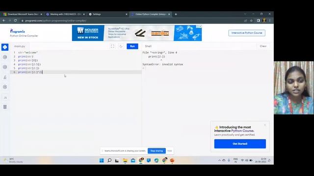 difference between string and tuple by 21bq1a4261 смотреть онлайн
