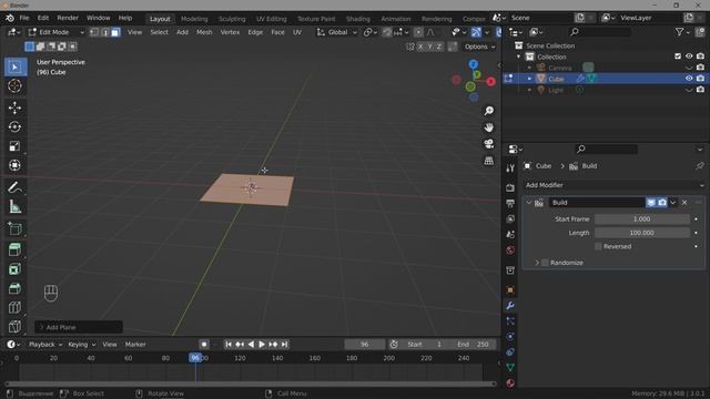 Blender. Build Modifier (Сборка) смотреть онлайн