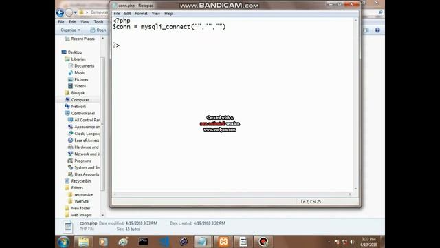 How to connect to database using php codes. Full tutorial With Xamp server смотреть онлайн