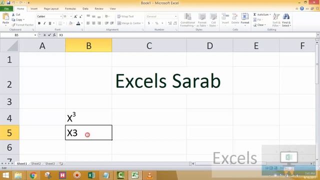 #SkrLearningPoint Excel in Hindi- Formatting Trick to write x^3 in Excel смотреть онлайн