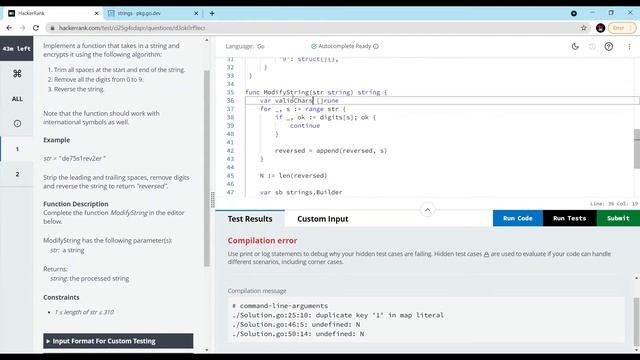 HackerRank - Go (Basic) смотреть онлайн