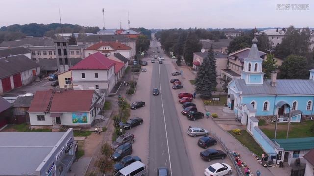Город Опочка с высоты птичьего полёта Псковская область Видео клип про город Опочка Opochka Russia смотреть онлайн