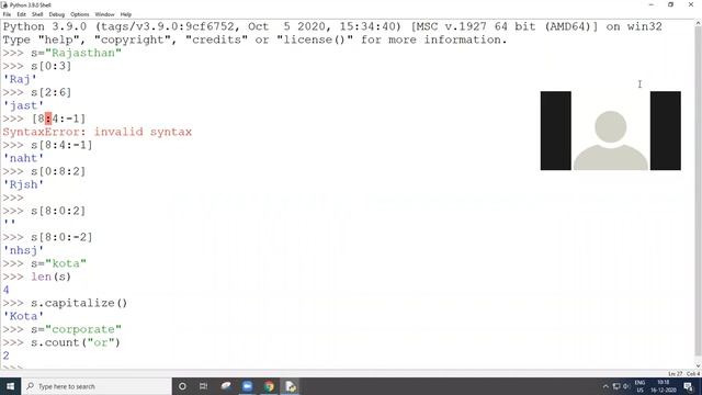 Computer Sc Strings in Python 16 12 2020 смотреть онлайн