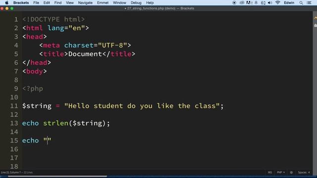PHP-028 String Functions смотреть онлайн