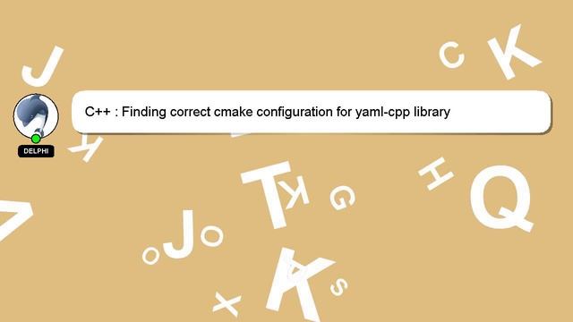 C++ : Finding correct cmake configuration for yaml-cpp library смотреть онлайн