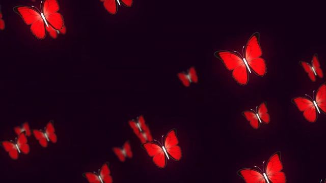 Red Butterflies Flying, Glowing Butterflies смотреть онлайн