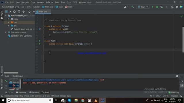 How to create Thread in java. смотреть онлайн