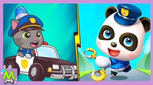 Говорящий Том против Малыша Панды.Полицейские в Погоне за Грабителями.Какая Игра Круче