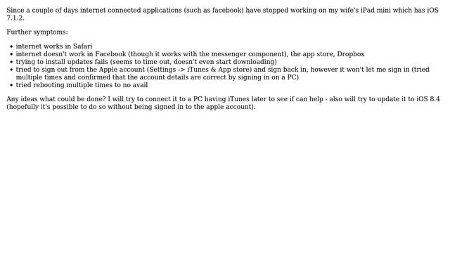 Apple: Internet not working on iPad mini with iOS 7 смотреть онлайн