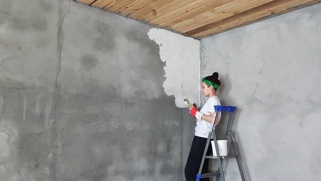 Первый раз занимаюсь шпаклёвкой стен! смотреть онлайн