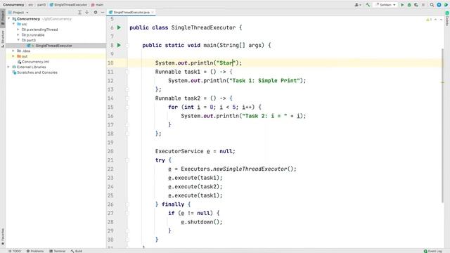 Part 03 - Concurrency - Single Thread Executor (Multithreading in Java) Java Certification 1Z0-819 смотреть онлайн