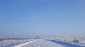 Красивая зимняя природа. Снежная дорога. Зимние пейзажи видео.