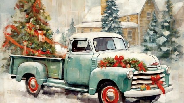 Vintage Christmas Art Santa Screensaver Frame TV Art Vintage Art TV Screen Art For Your TV Holiday