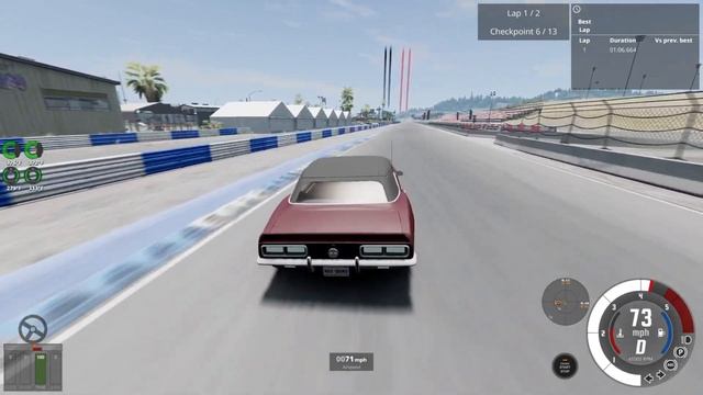 West Coast Trial: 1968 Chevrolet Camaro RS SS 396 (Beamng Drive) смотреть онлайн