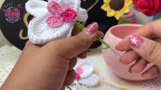 Tutorial flor Orquidea a 🪴😍🌹crochet смотреть онлайн
