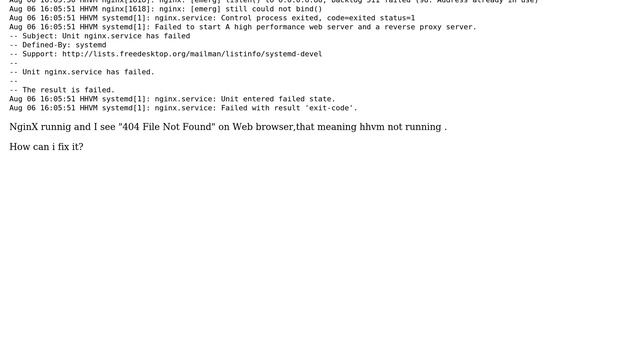 Nginx 98: Address already in use - Failed to start A high performance web server issue смотреть онлайн