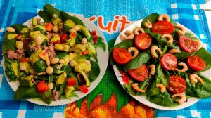 Салат со шпинатом. 2 рецепта легких и свежих салата на скорую руку