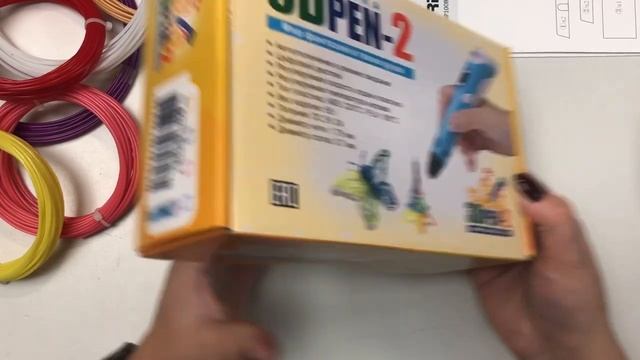 3D ручка 3DPEN-2 с набором трафаретов (шаблонов) для 3D ручек и набором пластика PLA 120 метров