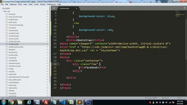 row col in bootstrap | #phpstarters смотреть онлайн