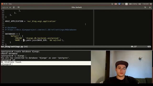 Connect Django with PostgreSQL смотреть онлайн