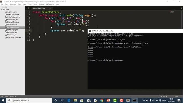 How to print different pattern in Java using Nested for loop - Java Tutorial part - 11 смотреть онлайн