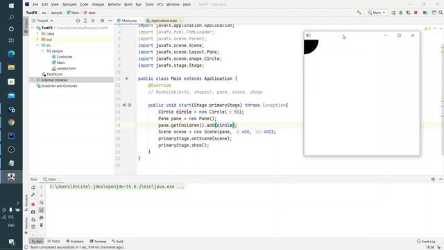Java FX урок 3 - Первая программа(что такое node, pane, scene, stage) смотреть онлайн