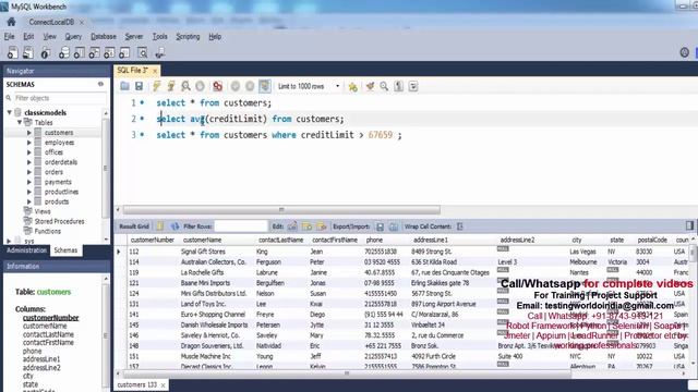 Database Testing : Select data with SubQuery смотреть онлайн