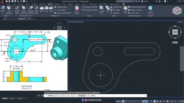 Practice design 11 | AutoCAD exercise | How to draw 3D object on AutoCAD | AutoCAD practice design смотреть онлайн