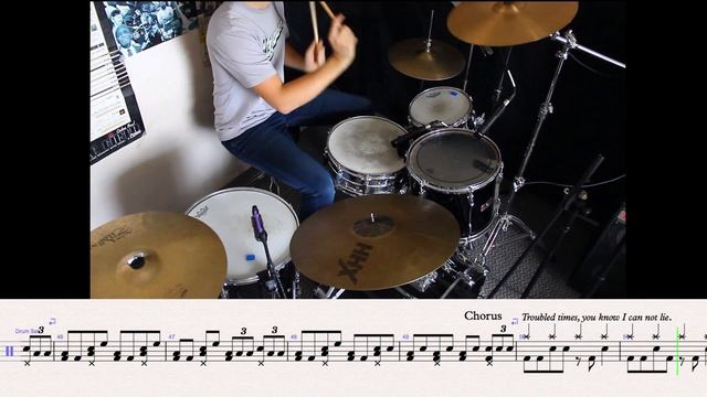Green Day Hitchin' A Ride - Drum Cover With Sheet Music Tab #14 смотреть онлайн
