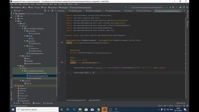 Integration Testing in Spring Boot using @SpringBootTest смотреть онлайн