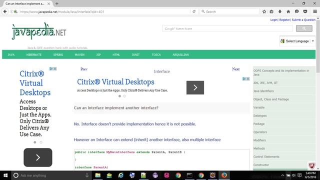 Can an Interface implement another interface?
- javapedia.net смотреть онлайн