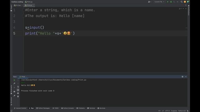 2. Zero to Hero: Bill's Python Odyssey. Video 2: Enter a name, then output "Hello [name]" смотреть онлайн