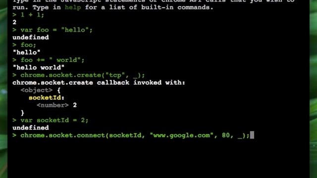 Chrome App REPL смотреть онлайн