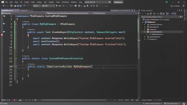 #19 Custom Middleware Extensions | Understanding Middleware | ASP.NET Core MVC Course смотреть онлайн
