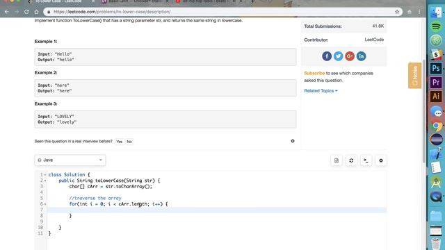 LeetCode Problem 709: To Lower Case (Java) смотреть онлайн