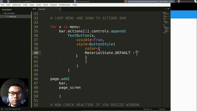 Flet Tutorial - Navbar Collapse when Resize Window смотреть онлайн