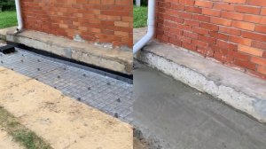 Отмостка дома, заделка щелей с гидроизоляцией фундамента и ливневая канализация