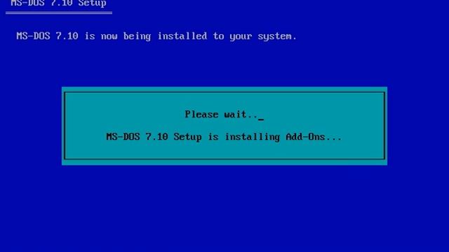 Complete MS-DOS 7.10 installation смотреть онлайн