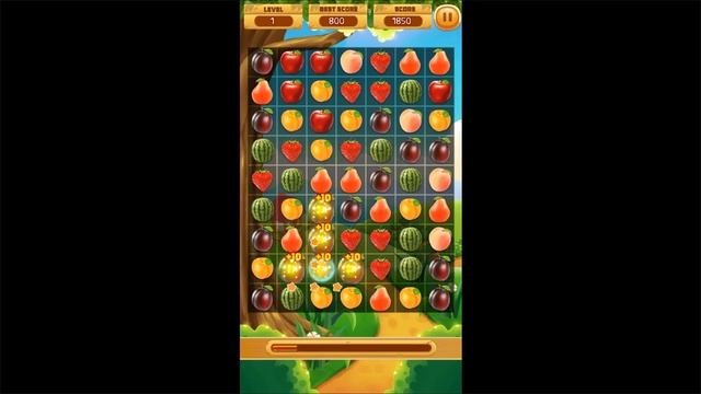 Fruit Crush - Match 3 games (Gameplay Android) смотреть онлайн
