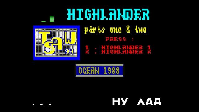 High Lander 1 And 2 Crack Intro - T.A.W./S.A.W. [#zx spectrum] смотреть онлайн