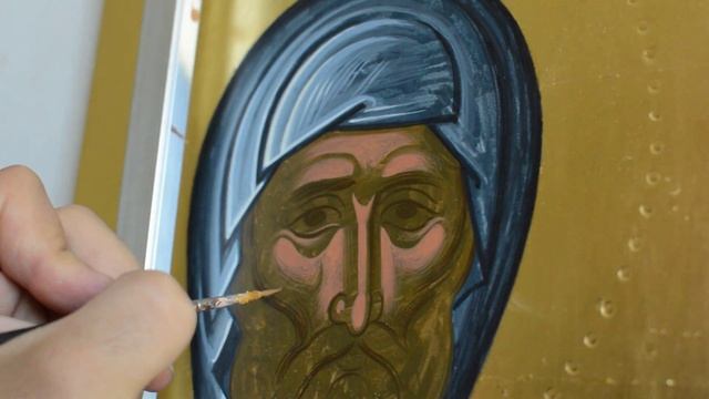 Byzantine Iconography Tutorial. How to Paint the Icon of Saint Anthony смотреть онлайн