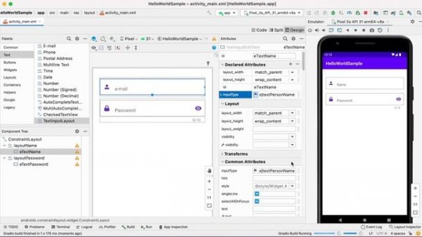 Material Design EditText in Android | Customized TextInputLayout | Android Programming Basics