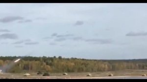 Работает  Установка Буратино  тяжелая артиллерия