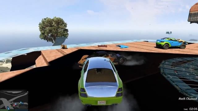 INSANE BLENDER DERBY! - GTA V MODDED MAP (GTA 5 FUNNY MOMENTS) смотреть онлайн