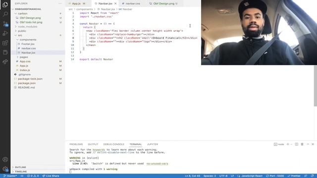 Live Coding : Created basic layout for Navbar смотреть онлайн