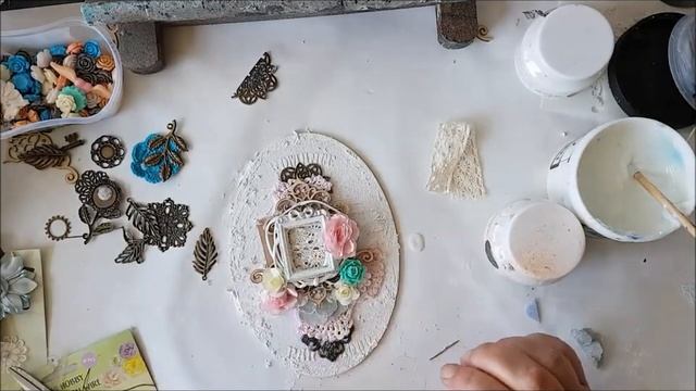 Mini mixedia art using CrafTangles mixed media supplies [DIY Tutorial] смотреть онлайн