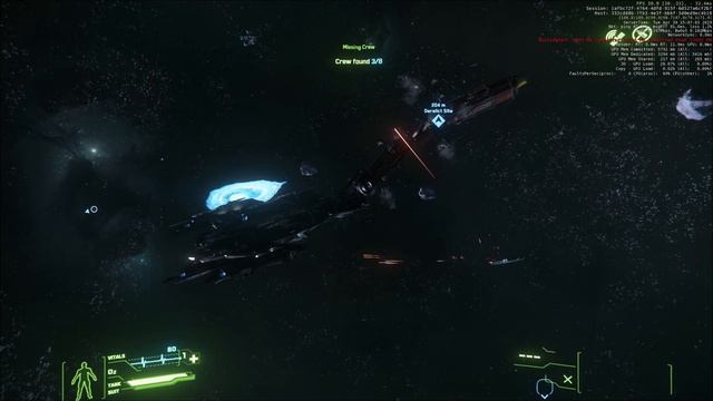 Star Citizen Alpha 3.5 - Derelict Caterpillar swarmed by pirate fleet смотреть онлайн