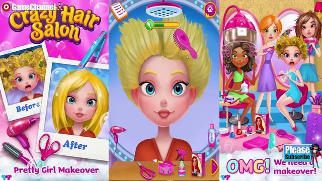 Crazy Hair Salon Girl Makeover Android İos Tabtale Free Game GAMEPLAY VİDEO
