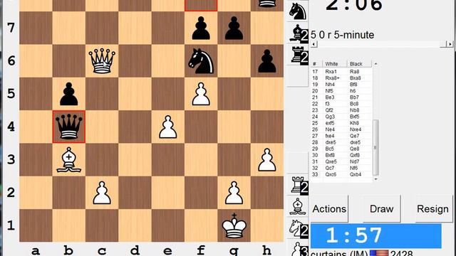 5 minute chess #266: IM Greg Shahade vs volfoni смотреть онлайн